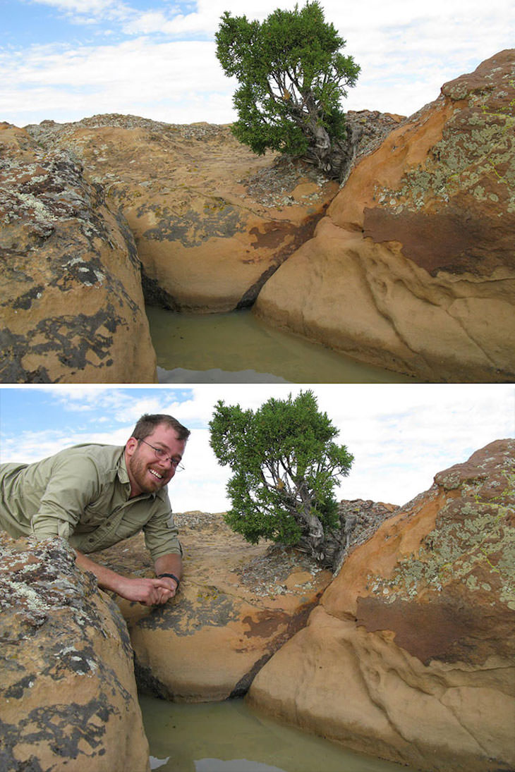 20 Eye Opening Comparison Photos, The scale of this landscape becomes much clearer when you compare it to a man