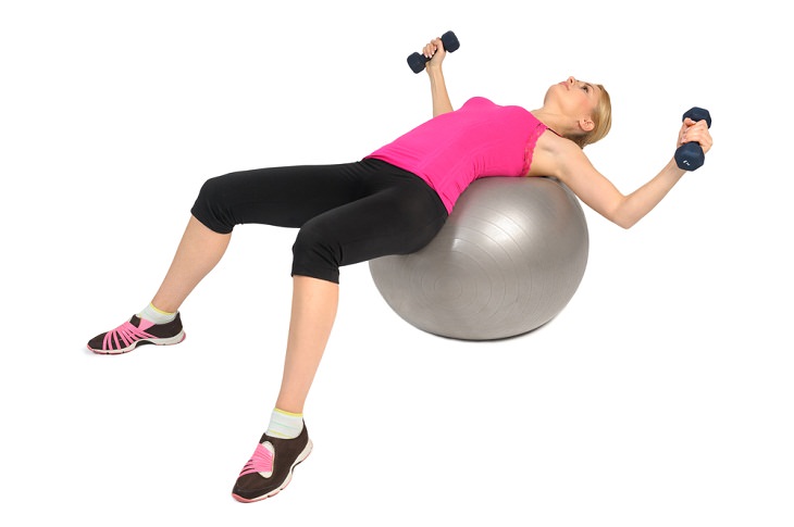 Stability Ball Exercises, Chest press