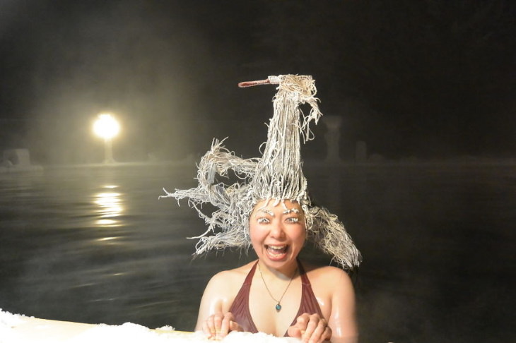 Only in Canada Photos  hair freezing contest