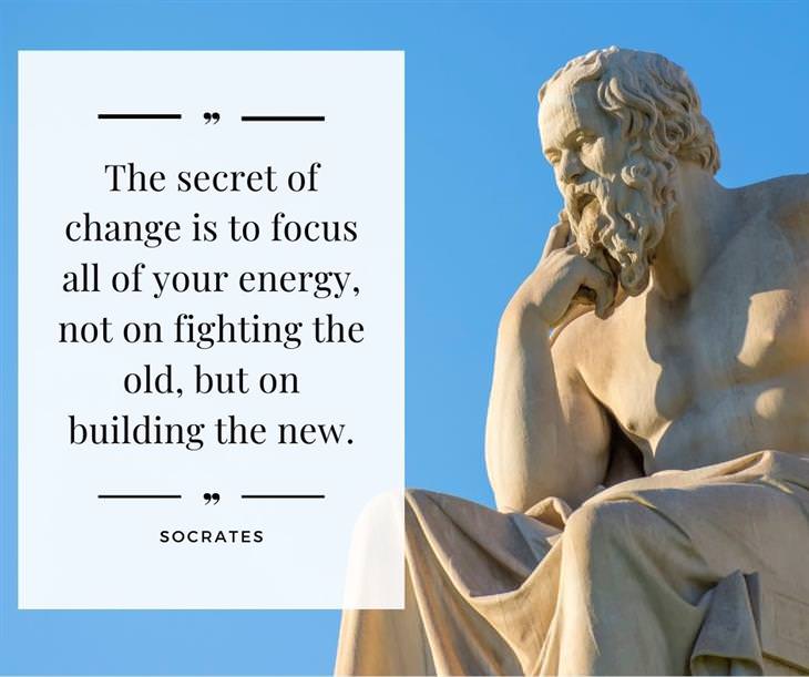 14 Profound Quotes On Resilience in Hard Times, The secret of change is to focus all of your energy, not on fighting the old, but on building the new