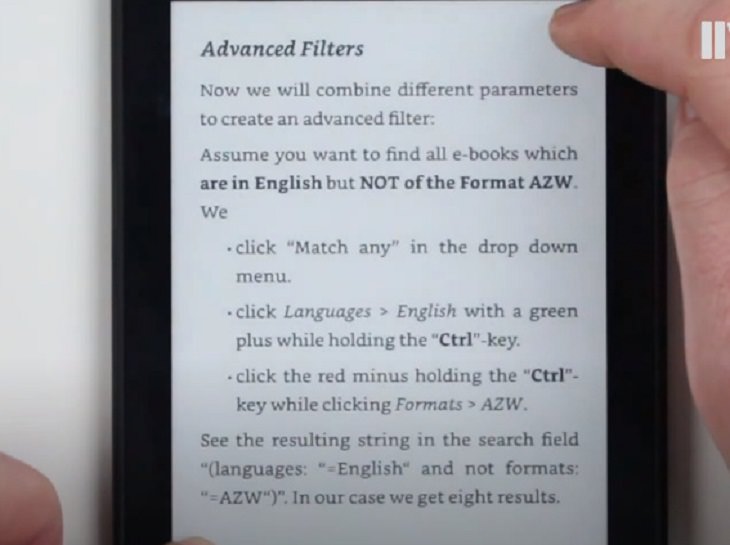Kindle Tips and Tricks, Screenshot