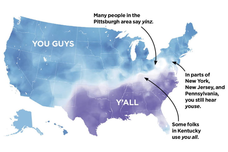 Maps of Regional Words in the USA y'all