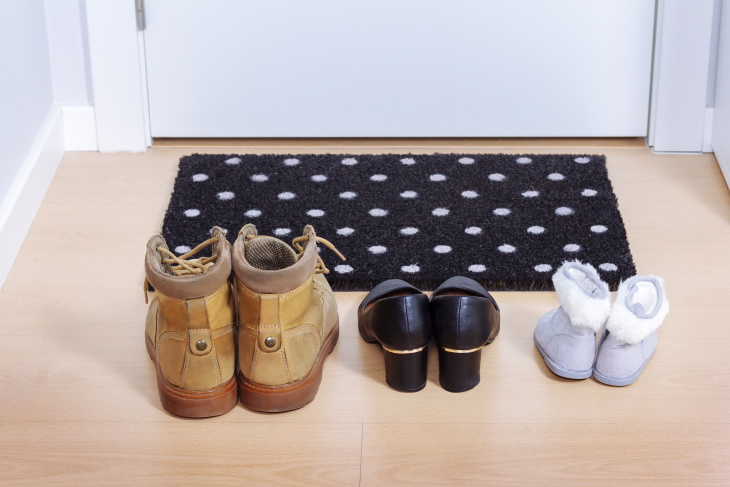 Weird Habits Around the World shoes lined up at the entrance