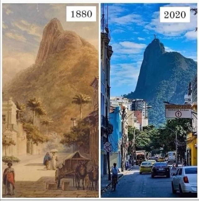 historical photo comparisons Rio de Janeiro