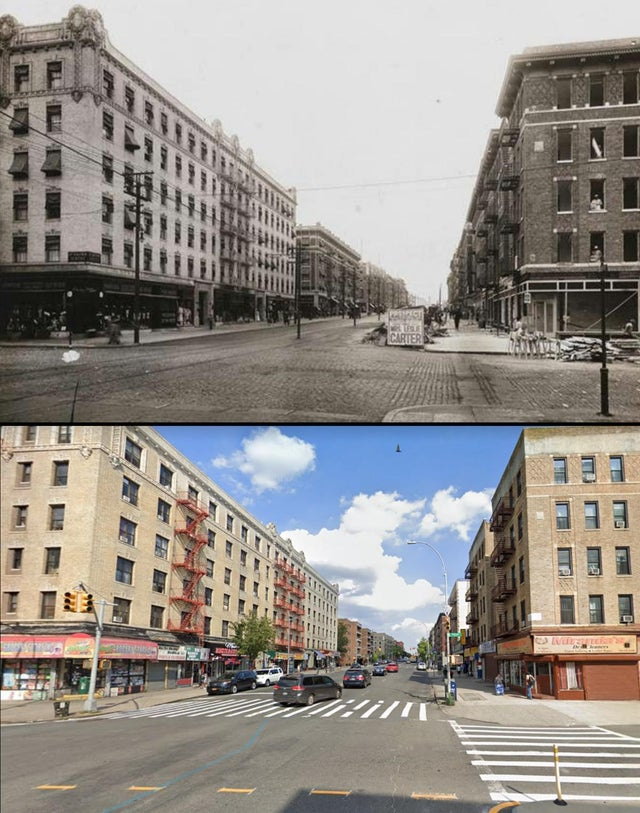 historical photo comparisons Bronx
