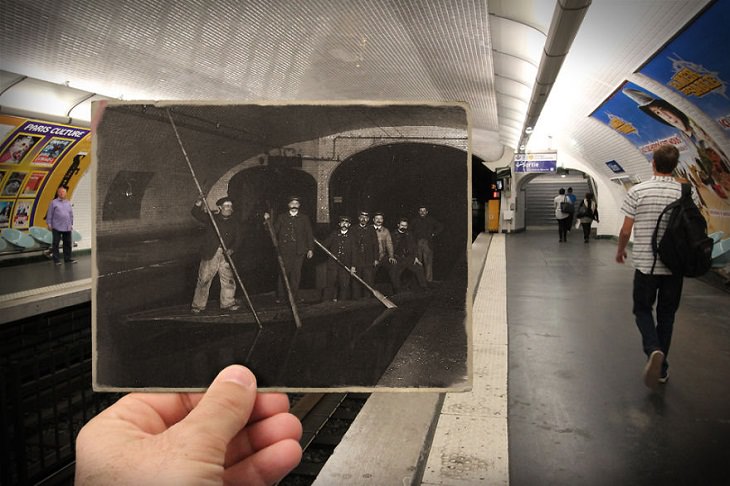 Then and Now: Paris, Odéon” Station Métro