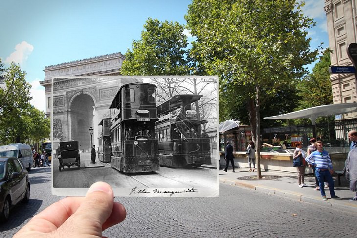 Then and Now: Paris, Arc de Triomphe, 