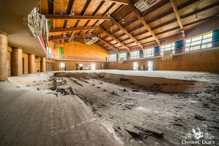 Fukushima Nuclear Disaster’s Aftermath - 10 Photos school sports hall