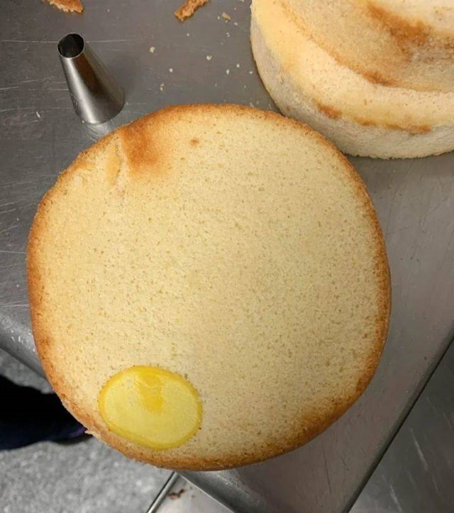 Confusing items egg yolk cake