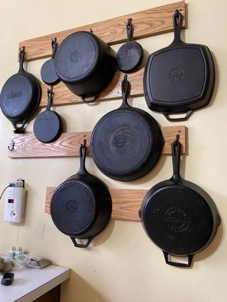 14 Super Cool and Resourceful Storage Solutions hanging pans