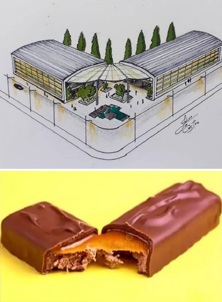 Buildings Inspired By Everyday Objects, chocolate 