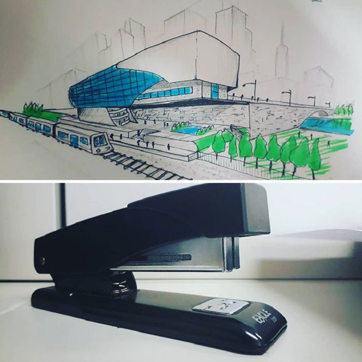 Buildings Inspired By Everyday Objects, stapler