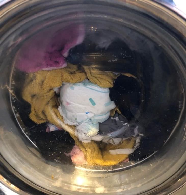 Funny and Relatable Photos of Bad Days diaper in laundry