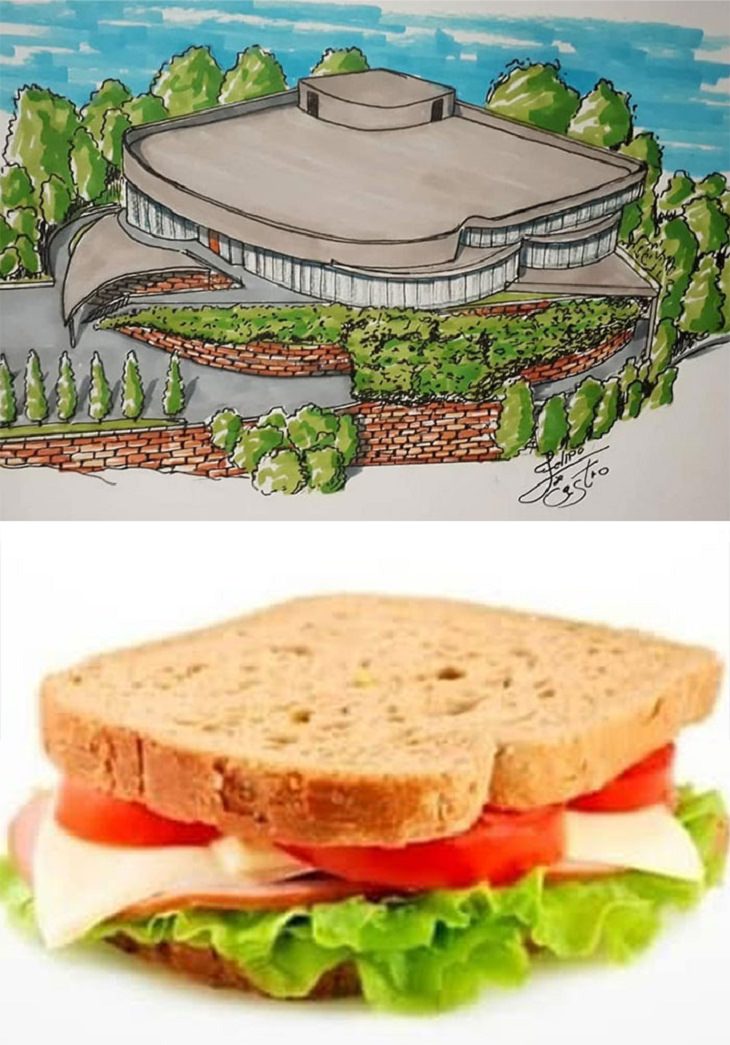 Buildings Inspired By Everyday Objects, sandwich