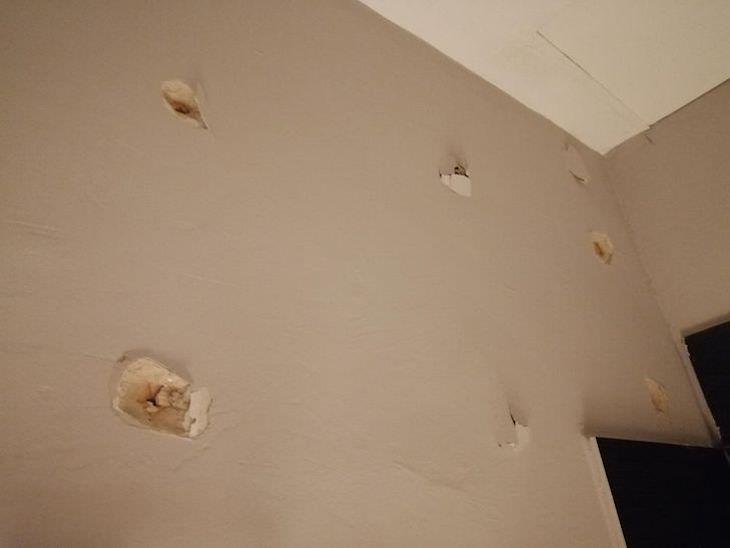 Funny and Relatable Photos of Bad Days holes in the wall