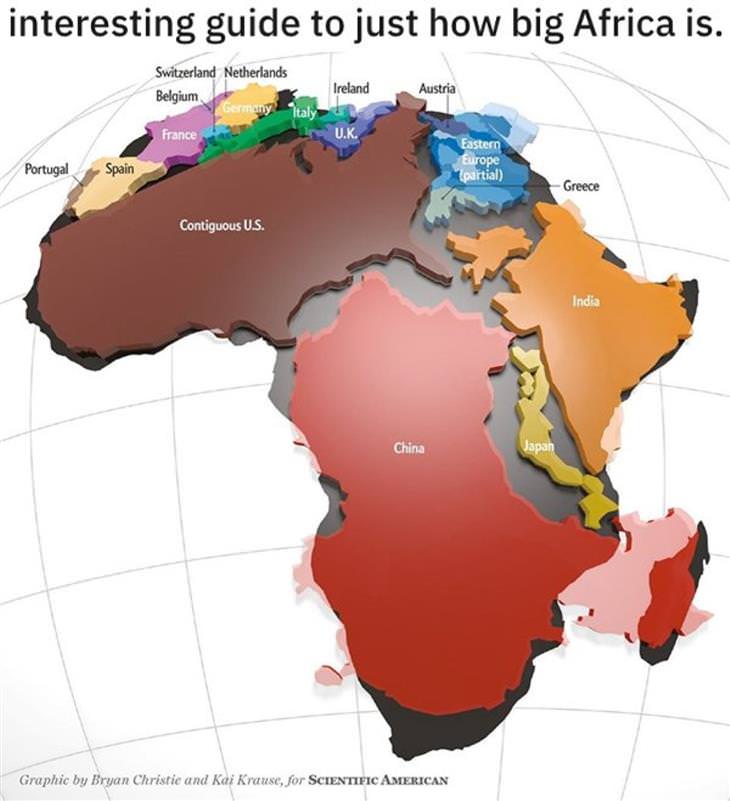 Cool Charts the size of Africa