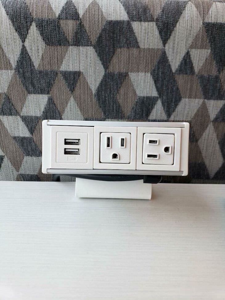 Cleverly Designed Products That Make Life Easier The orientation of these two outlets is offset by 90 degrees so that more charging ports can fit at once