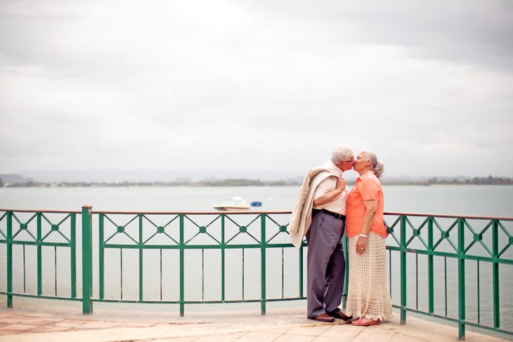 Oxytocin couple outdoors kissing