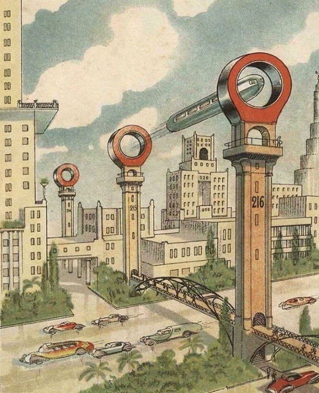 Future Predictions A Soviet illustration of the city of the future, the 1930s