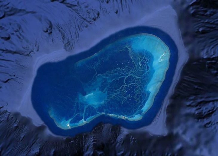 Google Earth images, atoll