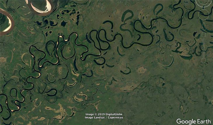 Google Earth images, river