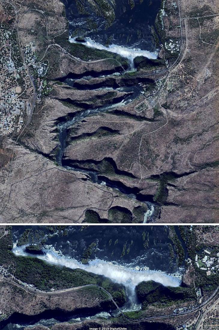 Google Earth images, Zambezi River 