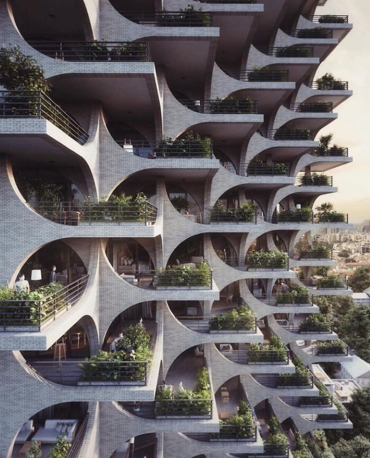 cool buildings A residential green building in Tel Aviv, Israel