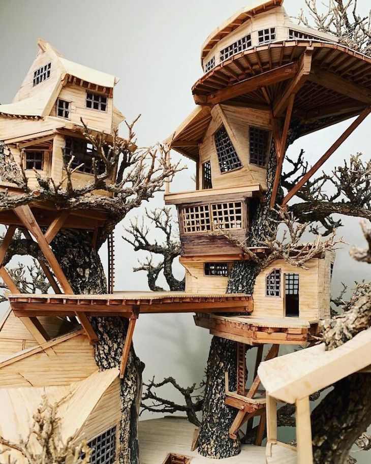 Enchanting Miniature Treehouses By the Late Dave Creek