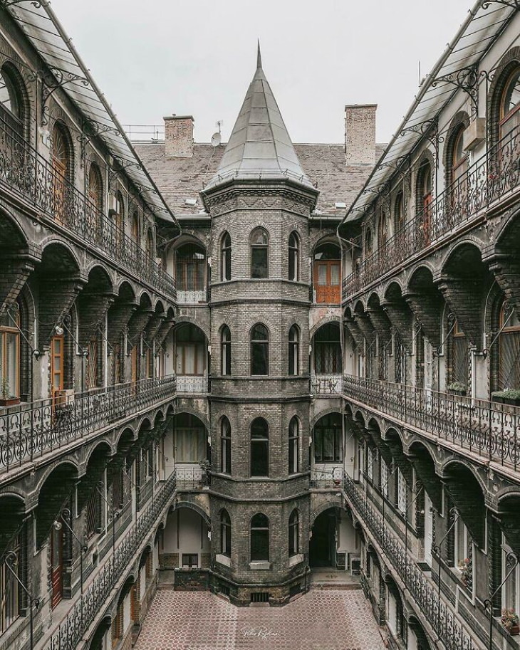 cool buildings Neo-Gothic apartment building in Budapest