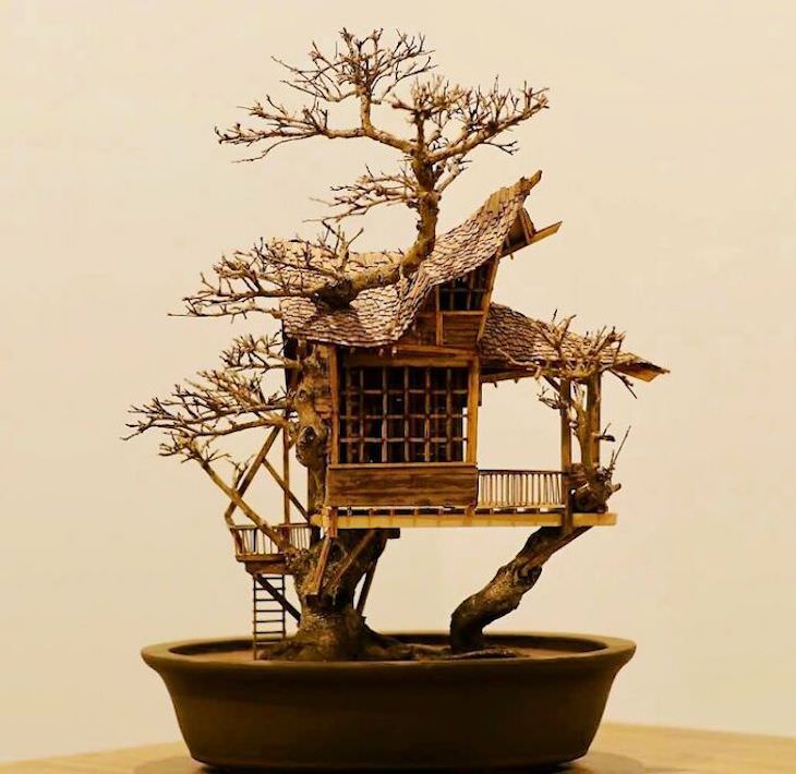 Enchanting Miniature Treehouses By the Late Dave Creek