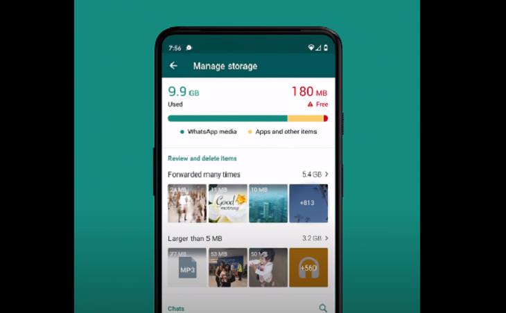 Free Up Storage Space on WhatsApp,  'Manage storage' 