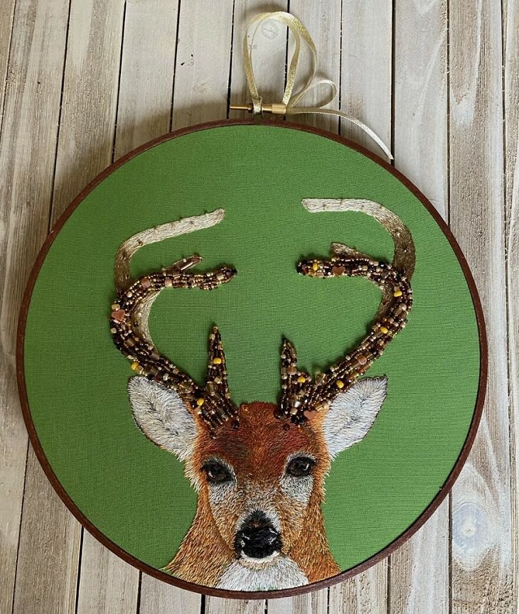 Embroidered Animals, deer