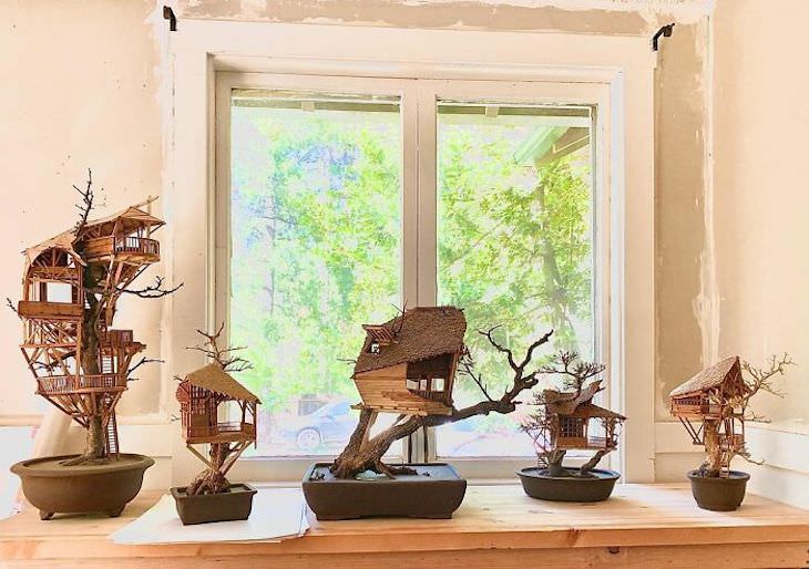 Enchanting Miniature Treehouses By the Late Dave Creek