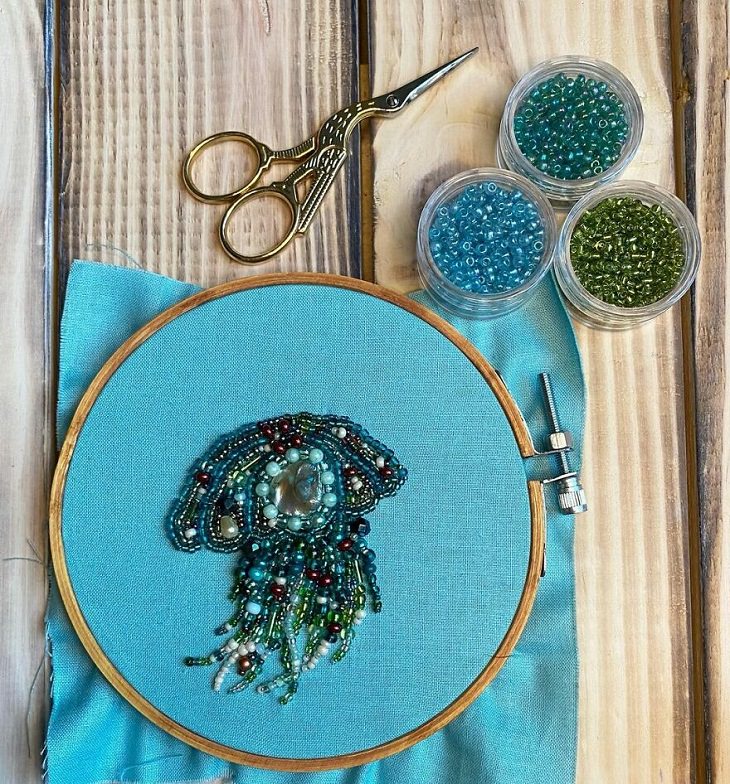 Embroidered Animals, Jellyfish