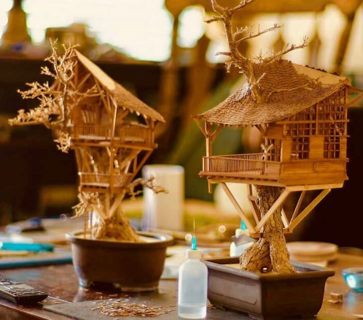 Enchanting Miniature Treehouses By the Late Dave Creek