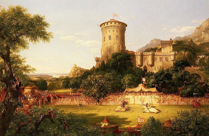 Landscape Paintings by Thomas Cole, castle