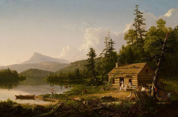 Landscape Paintings by Thomas Cole, Home in the Woods