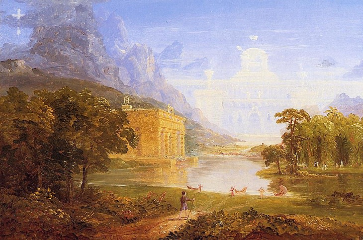 Landscape Paintings by Thomas Cole, The Pilgrim of the World 
