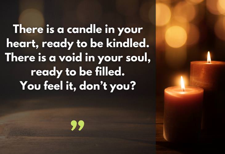  Rumi Quotes, candle