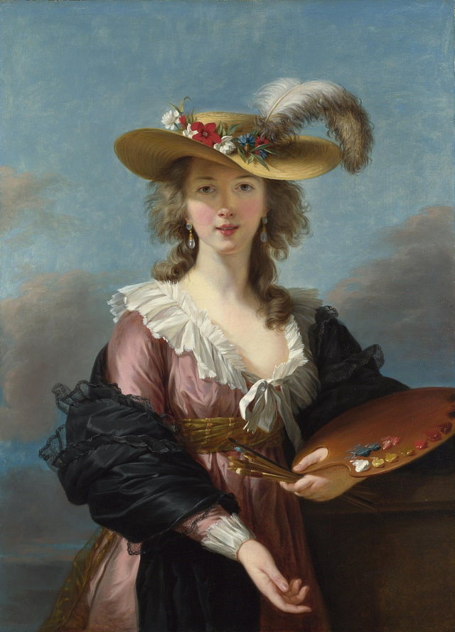 Famous Female Artists Self Portrait in a Straw Hat (after 1782)