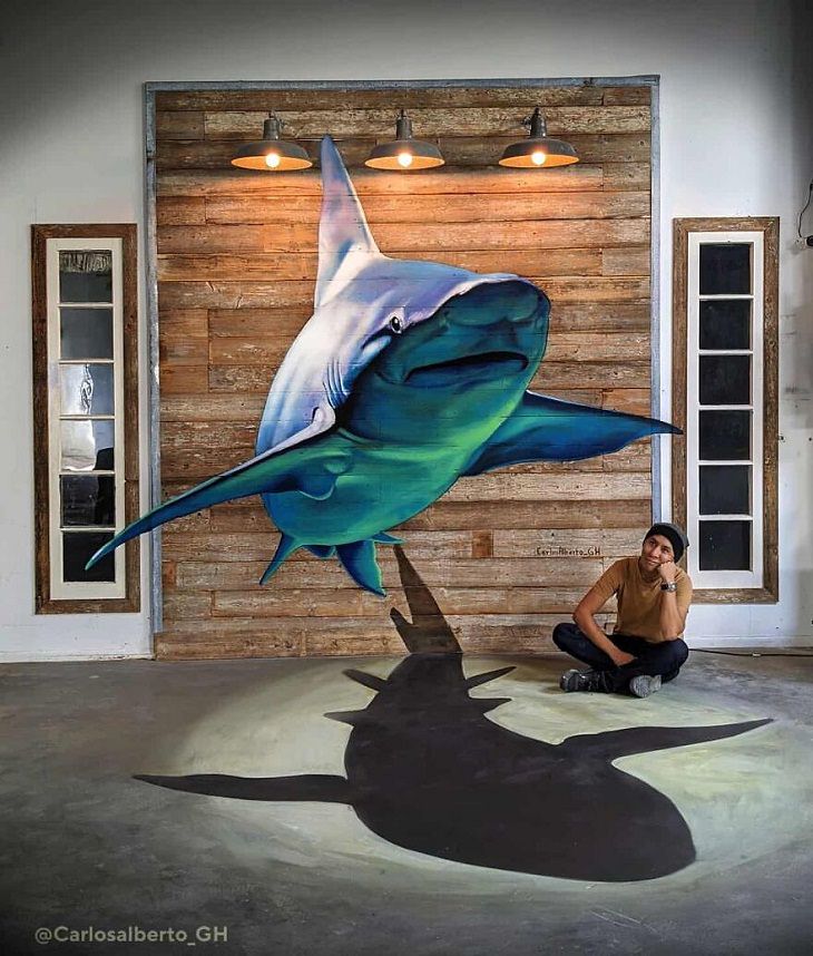 Arte Callejero En 3D Tiburón
