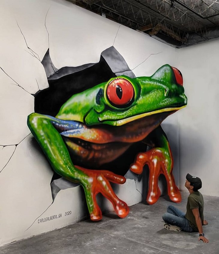 3D Street Art, frog
