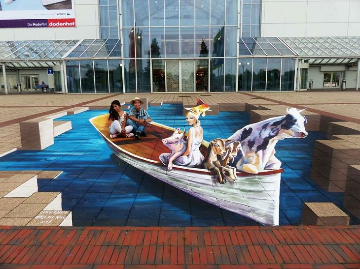 3D Street Art, boat