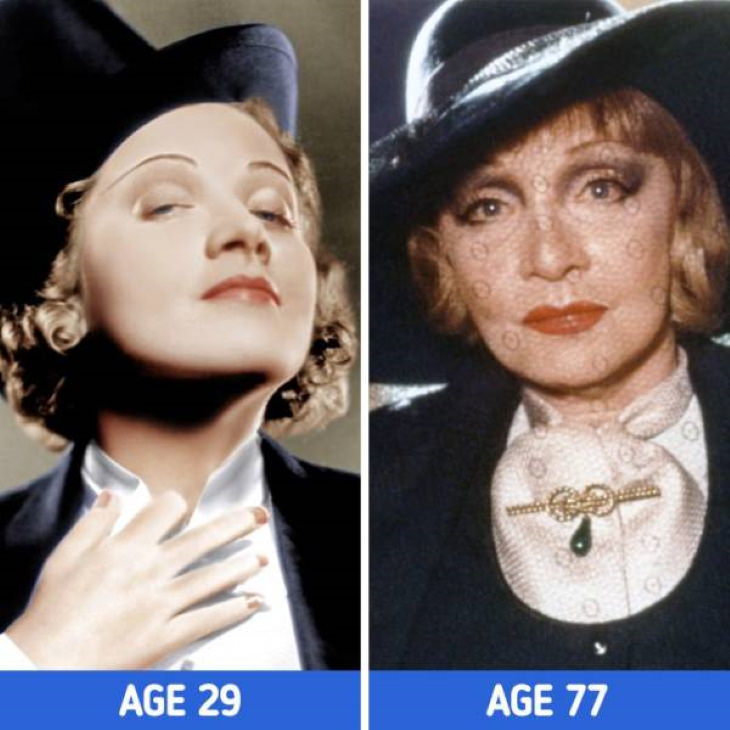 Actresses at Different Stages of Their Lives Marlene Dietrich