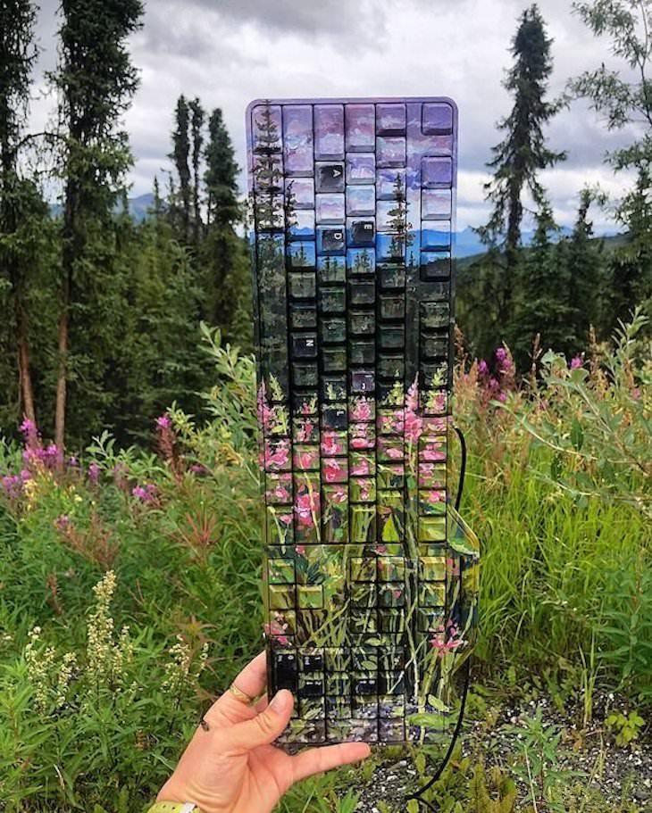 Mariah Reading Turns Litter Into Lovely Landscapes keyboard