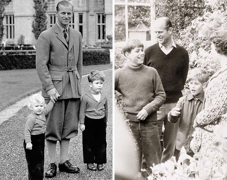12 Photos to Honor the Memory of Prince Philip Prince Philip with his children