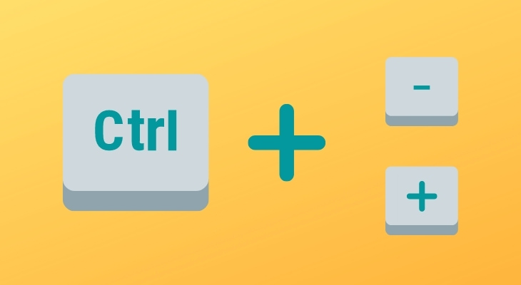 Google Chrome Shortcuts Make everything on the page bigger or smaller