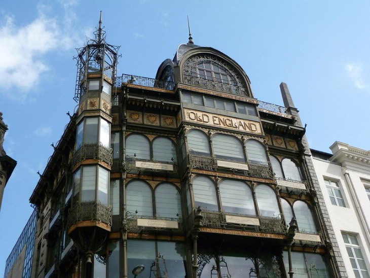 Art Nouveau Buildings The Old England department store in Brussels, Belgium