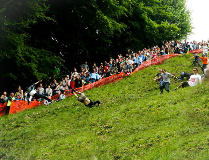 Odd Encounters in the World That Seem Ordinary to Locals Cooper's Hill Cheese-Rolling