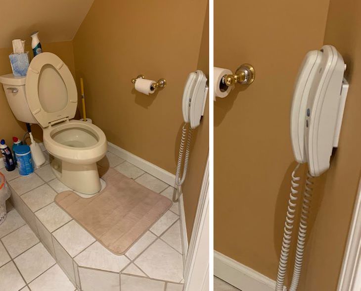 Bad designs bathroom with phone